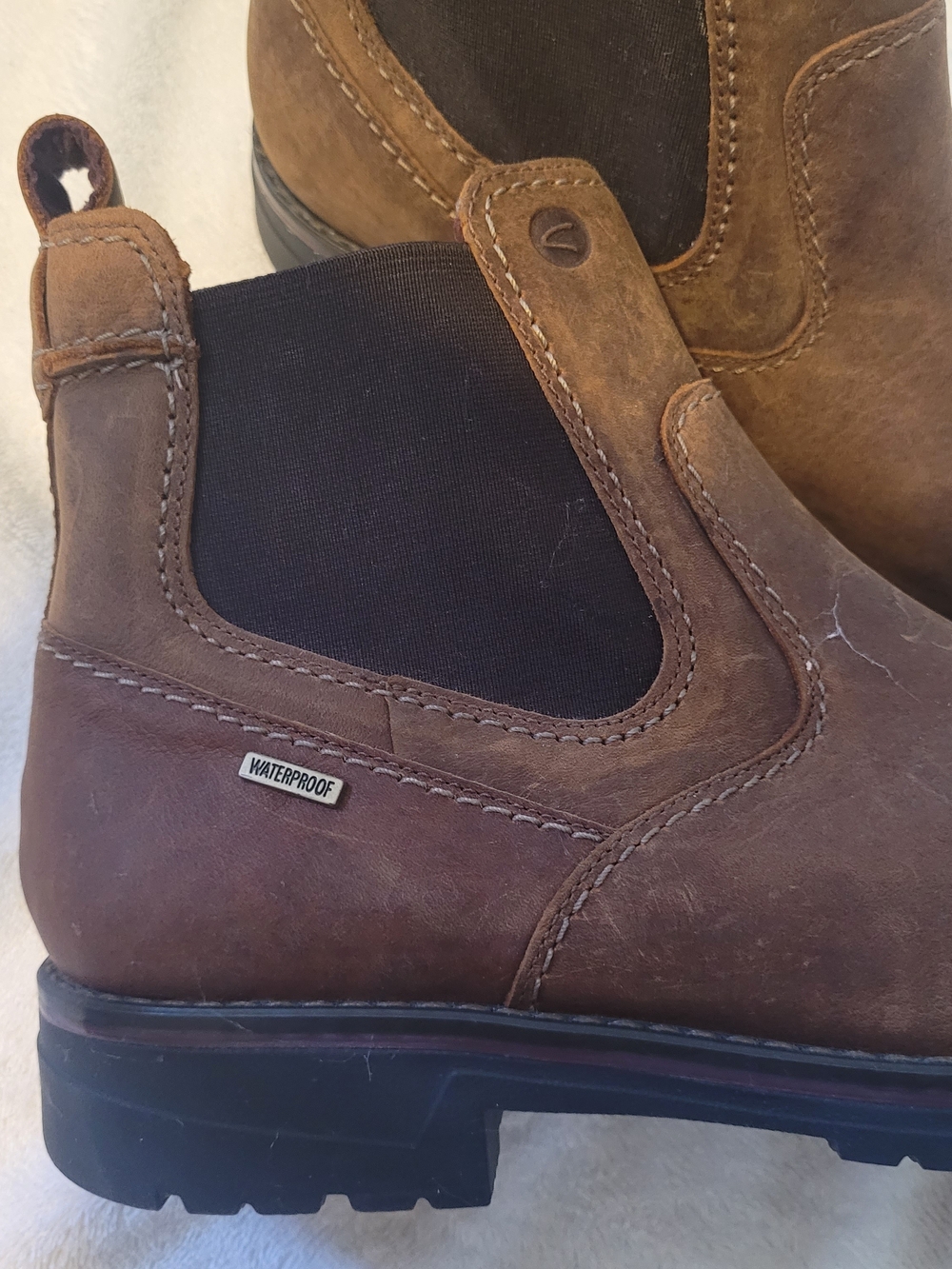 Clarks Brown Waterproof Chukka Chelsea Boots